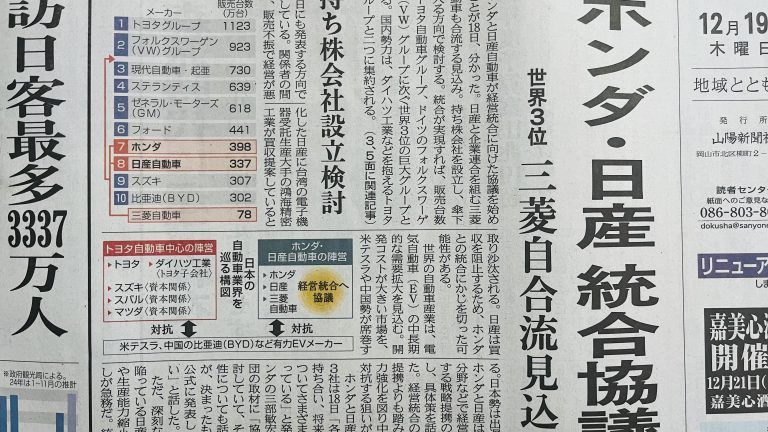 ホンダと日産が経営統合？！